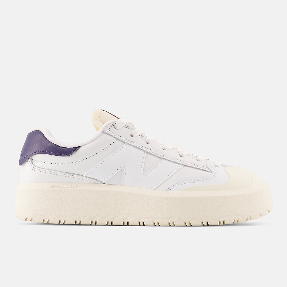 New Balance CT302 Shoes White with Dark Mercury and Lilac Chalk